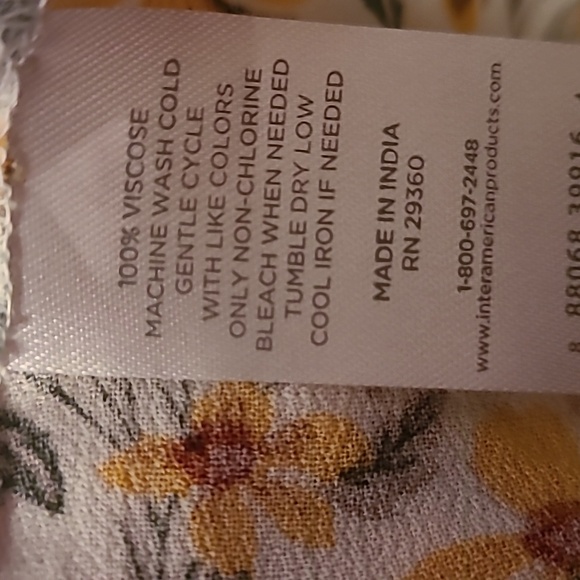 DIP BRAND WOMENS PLUS SIZE YELLOW FLORAL SLEEVELESS SUMMER TOP SIZE 3X - Picture 5 of 12